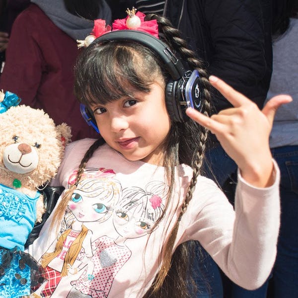 Silent Disco at a kids party in New York