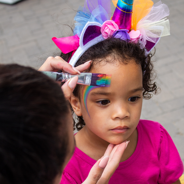 Face Painting at a kids party in Hampstead